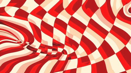 Obraz premium Vibrant Checkered Abstract Vector Background