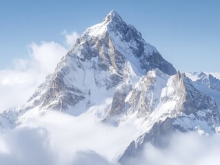 Obraz premium Majestic Snow-Capped Alpine Peak