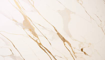 Soft, white marble texture with gold veins, polished stone backgroung, fluid surface, abstract painting