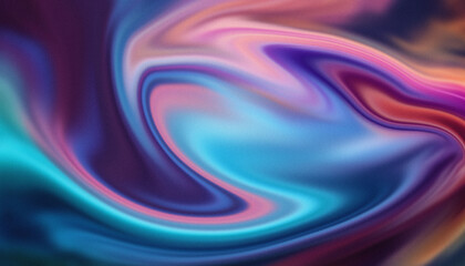 Obraz premium A smooth, flowing wave of purple, pink, and blue satin fabric with soft textures and a blurred, swirling pattern creating a silky and elegant backdrop