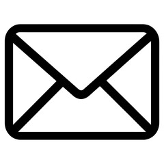 Mail sign icon envelope simple black vector