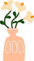 Abstract Vase With Flowers