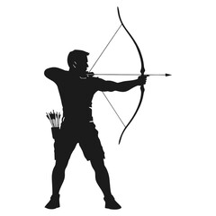 Obraz premium Silhouette archery sports arrow vector