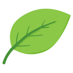 Green leaf illustration nature simple vector