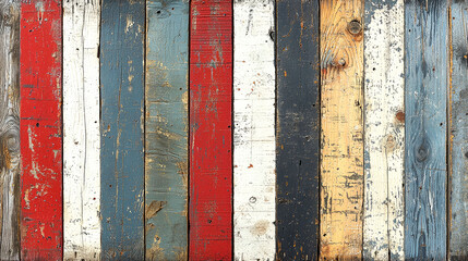 Rustic Painted Wood Texture Background: Vintage, Weathered Planks, Shabby Chic Design