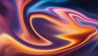 Fototapeta premium Abstract wave pattern with flowing lines in blue, red, and orange colors, featuring light, flame, and energy elements creating a smooth, silky texture and dynamic motion
