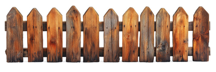 Wooden fench transparent background