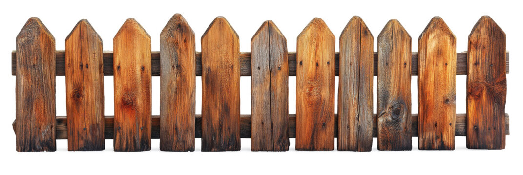 Wooden fench transparent background