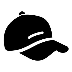 Cap colorful vector flat glyph icon.