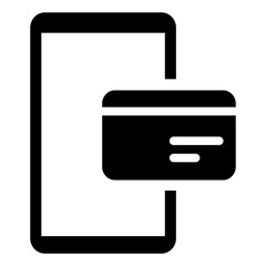 Mobile payment colorful vector flat glyph icon.