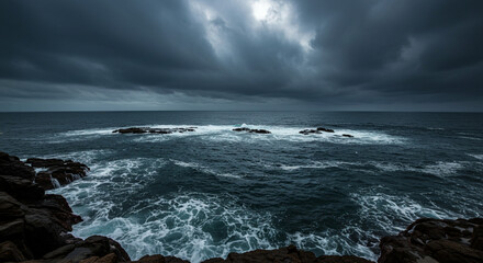 Fototapeta premium storm clouds over the sea