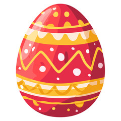Painted Easter egg illustration easter red vector