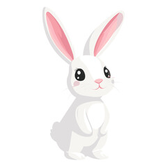 White Bunny standing bunny illustration animal vector