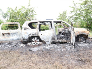 vehículo incinerado