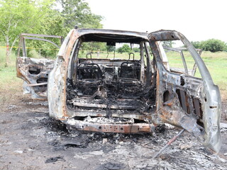 Vehículo incinerado