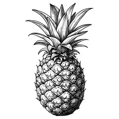 Obraz premium Pinapple pineapple fruit black vector