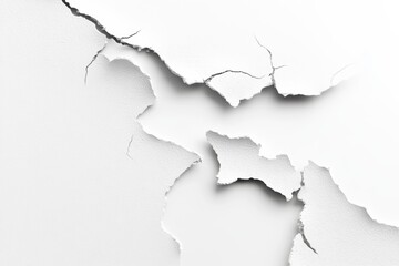 Obraz premium Cracked white wall texture for abstract background and surface design