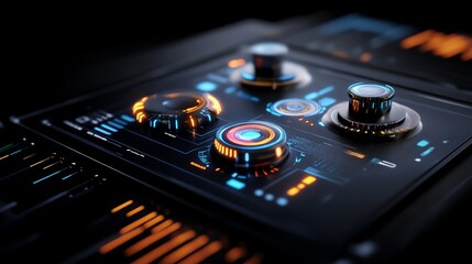 Obraz premium Advanced roadmap visuals, glowing digital innovation designs, professional futuristic appeal, 3D illustration