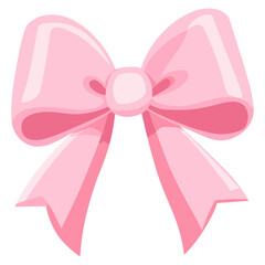 Pink bow ribbon illustration accessories accessory vector