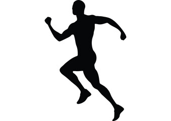 Athlete running and doing important exercises for health