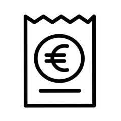Discount cupon with euro sign icon