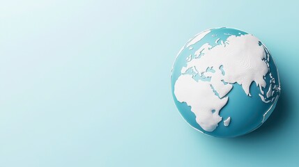 Fototapeta premium Stunning 3D Rendered Holographic Globe on Soft Pastel Background Ideal for Modern Office Access and Creative Visuals