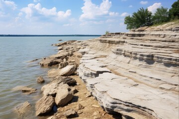 Lake Lewisville Outcrop: Exploring the Woodbine Group Formation Amidst a Stunning Summer Landscape