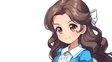 Cute cartoon little girl