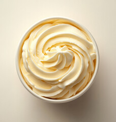 vanilla ice cream container