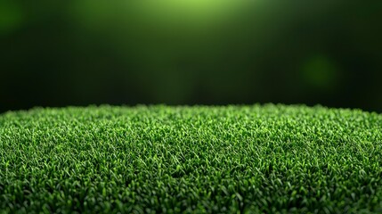 Lush Green Moss Surface with Soft Dappled Light Creating a Glowing Effect in an Enchanting 3D Environment