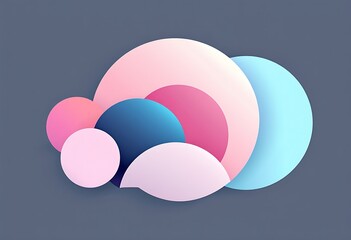 Abstract Pastel Circles Graphic Design Background