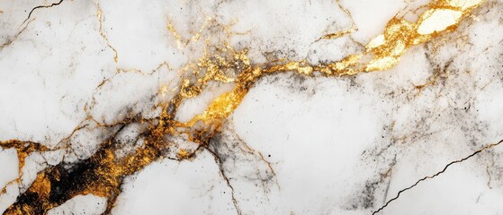 Obraz premium Elegant marble surface with intricate golden veins showcasing luxury and sophistication in interior design