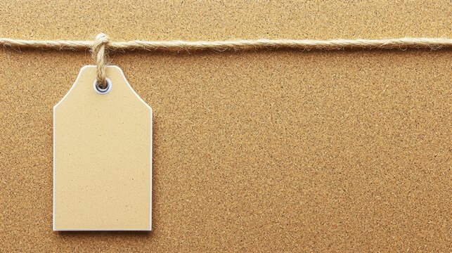 Labeling action in inventory management minimalistic blank tag close-up for organization