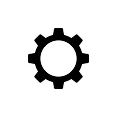 Vector silhouette of gear or cog wheel vector design and illustration