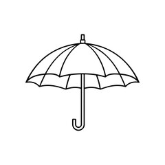 Stylish Umbrella Line Art. Vector Illustration
