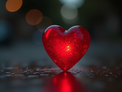 Un Coraz&oacute;n Rojo Ilumina El Tablero Del Coche Como Recordatorio Constante De La Importancia De La Prudencia Y La Conciencia A La Hora De Manejar. 00003