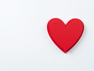 Two Red Heart Shapes Are Placed Against A Clean White Background Creating A Simple Yet Elegant Design. 00001