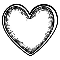 Artistic heart sketch design vector