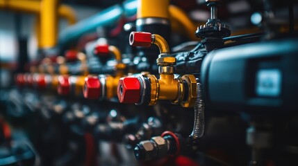 Detailed view of agricultural irrigation equipment in use on a sunny afternoon in the countryside