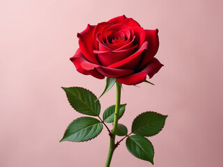 Fototapeta premium The Red Rose Of Saint Valentine Is A Classic Symbol Of Love And Romance Associated With This Holiday. 00003