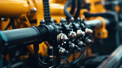 Detailed view of agricultural irrigation equipment in use on a sunny afternoon in the countryside