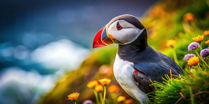Iceland Puffin:  Coastal Bird Wildlife Documentary Photography