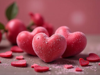 Fototapeta premium Pommes De Terre Spéciales Créées Pour Célébrer La Fête Amoureuse De Saint Valentin Avec Amour Et Délicatesse Exceptionnelle. 00002