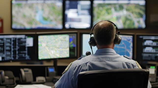 Inside a 911 call center where police officers manage urgent situations. 