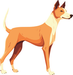 Dog illustration canine landscape vector