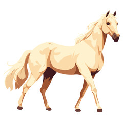 Horse illustration animal landscape vector