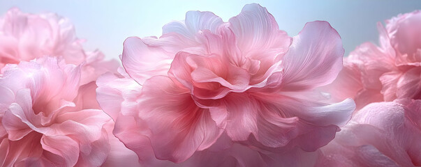 Pink floral bloom close-up, soft background, beauty product