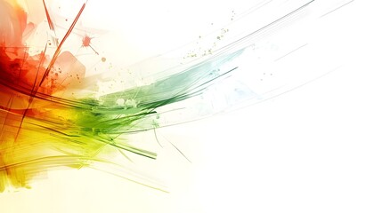 Abstract colorful splash design with vibrant hues and fluid lines.