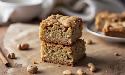 Snickerdoodle Blondies with Cinnamon Sugar