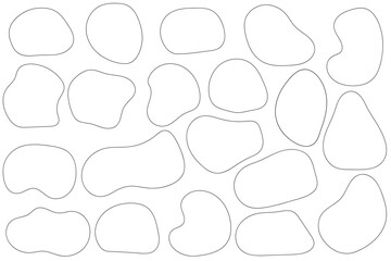 流体シェイプふきだしセット　線
Fluid Shape Speech Bubble Set - Line